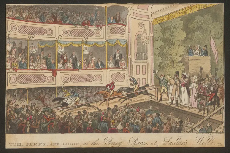 London, Sadler's Wells Theatre, Titel in Vorlageform: Tom, Jerry, and Logic, at the Poney Races, at Sadler's Wells