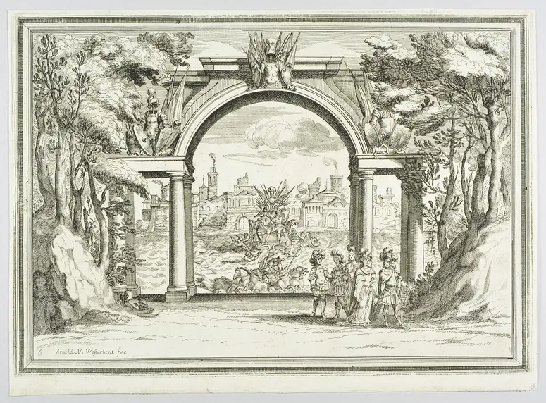 Il Greco in Troia, Titel in Vorlageform: Il Greco in Troia festa teatrale rappresentata in Firenze per le nozze de' serenissimi sposi Ferdinando terzo principe di Toscana, e Violante Beatrice principessa di Baviera