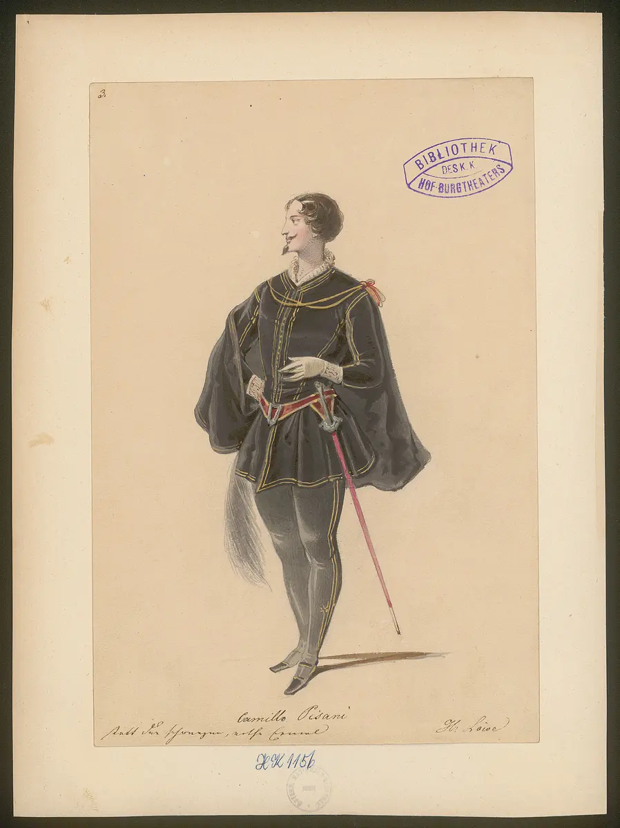 Verbot und Befehl, Titel der Serie: Figurinen des k.k. Hof-Burgtheaters