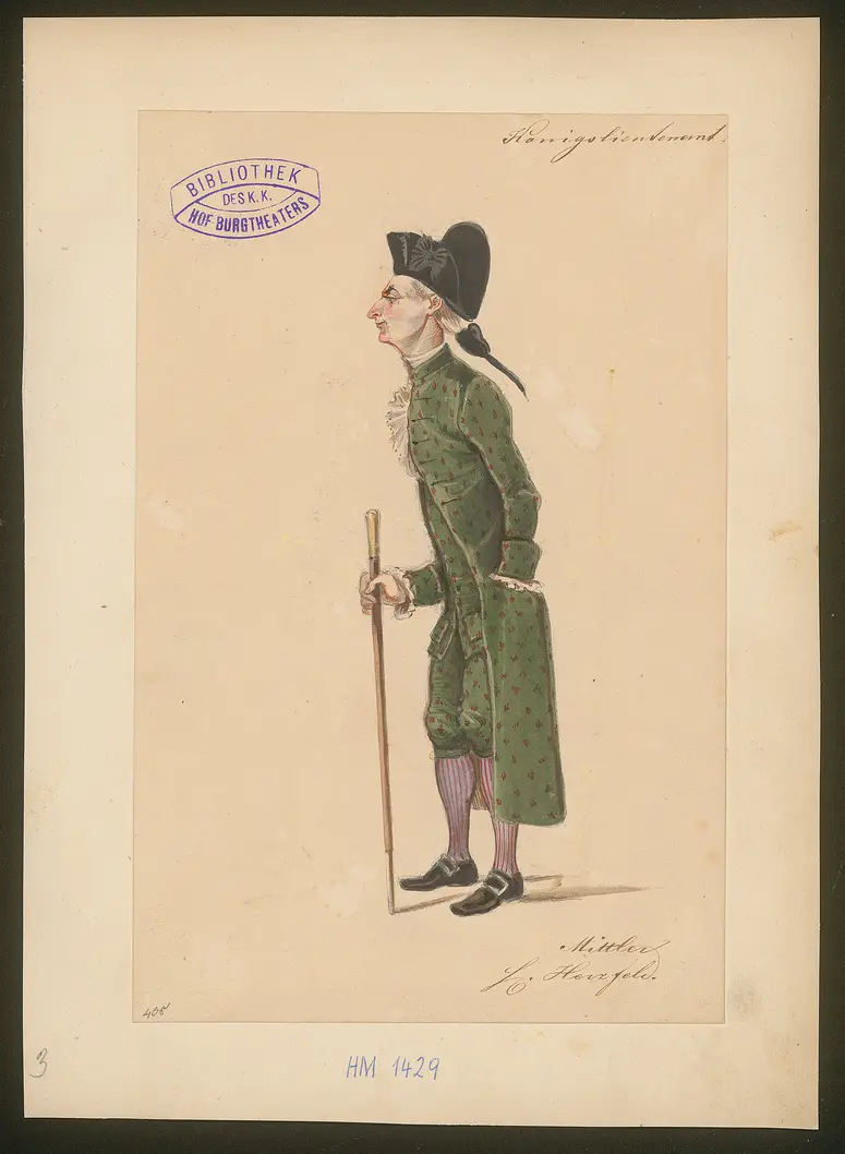 Der Königsleutnant, Titel der Serie: Figurinen des k.k. Hof-Burgtheaters