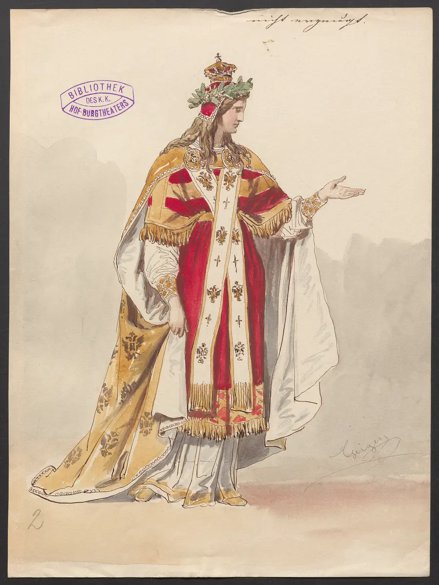 Vor hundert Jahren, Titel der Serie: Figurinen des k.k. Hof-Burgtheaters