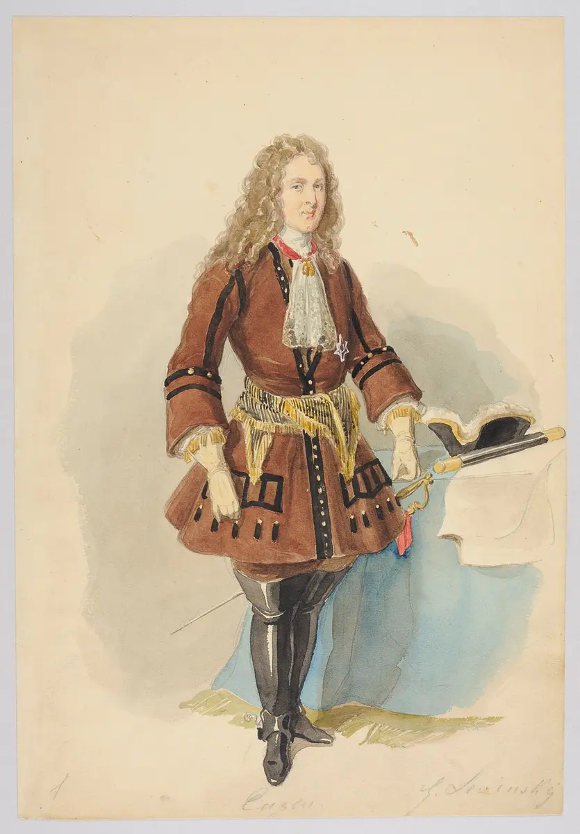 Am Tage von Oudenaarde, Alternativtitel: Am Tage von Oudenarde, Titel der Serie: Figurinen des k.k. Hof-Burgtheaters