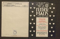 Kabarett Fledermaus, Titel in Vorlageform: Fledermaus Theater und Cabaret, Verweis auf Stücktitel: Zieh dich an - Amélie!, Verweis auf Stücktitel: Goethe, Verweis auf Stücktitel: Elektra