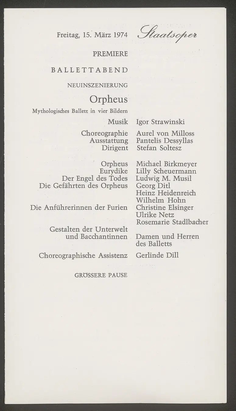 Orpheus, Relazioni fragili, Der verlorene Sohn