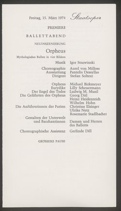 Orpheus, Relazioni fragili, Der verlorene Sohn