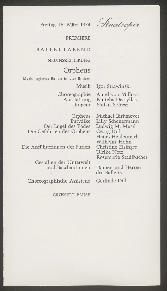 Orpheus, Relazioni fragili, Der verlorene Sohn