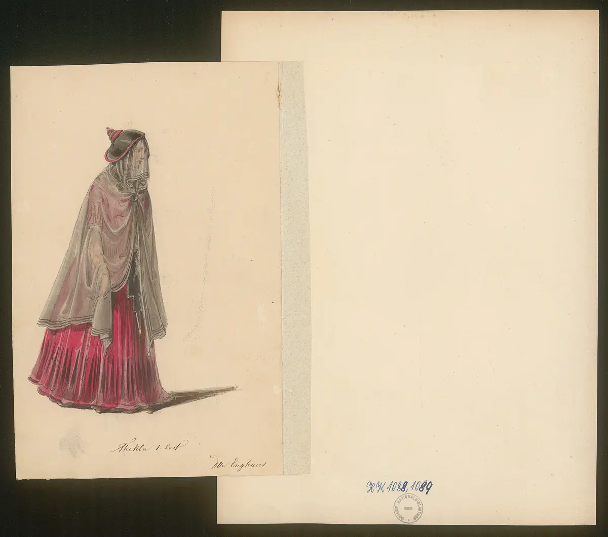 Die Gauklerin, Titel der Serie: Figurinen des k.k. Hof-Burgtheaters