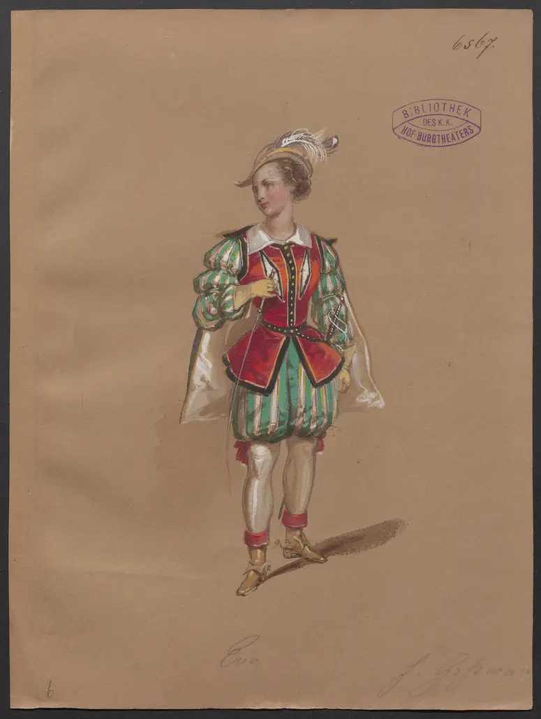 Die Grafen von der Esche, Titel der Serie: Figurinen des k.k. Hof-Burgtheaters