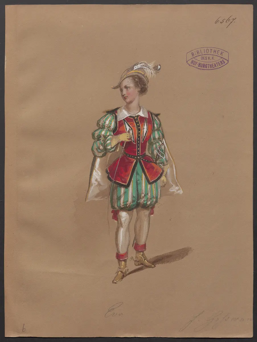 Die Grafen von der Esche, Titel der Serie: Figurinen des k.k. Hof-Burgtheaters