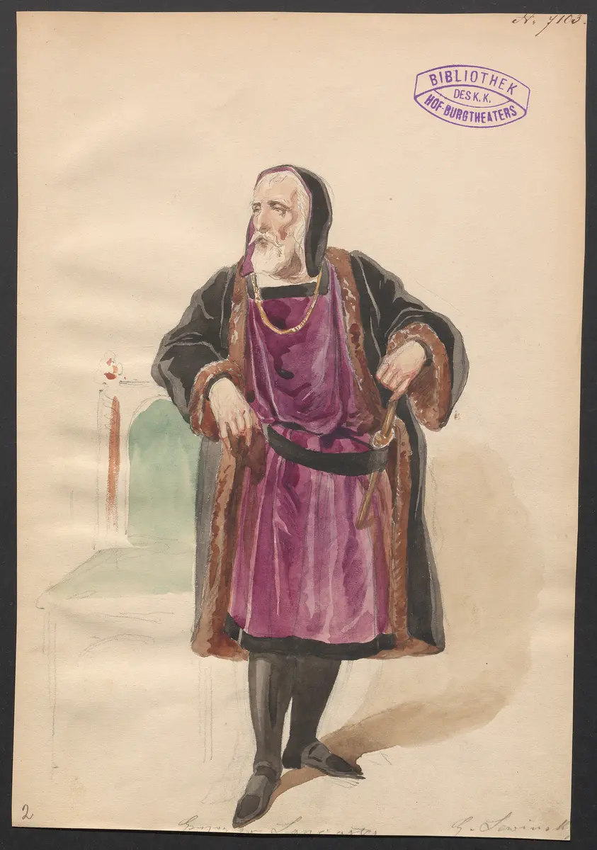 König Richard der Zweite, Originaltitel: King Richard II, Titel der Serie: Figurinen des k.k. Hof-Burgtheaters