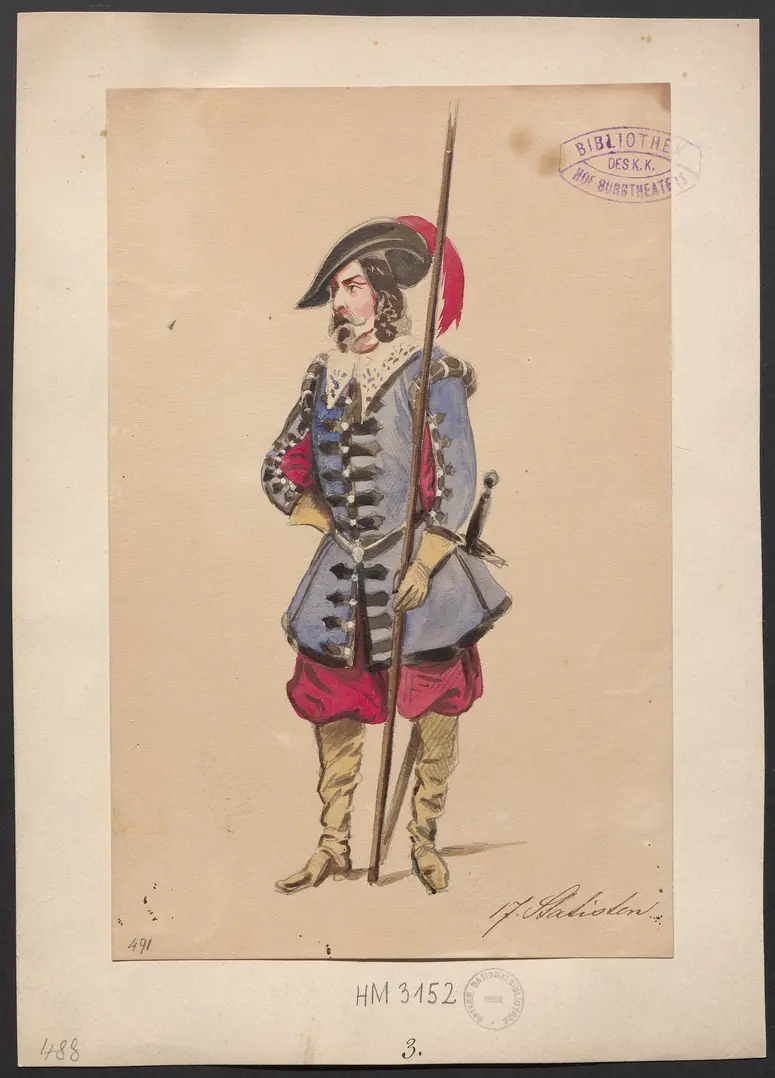 Griseldis, Titel der Serie: Figurinen des k.k. Hof-Burgtheaters