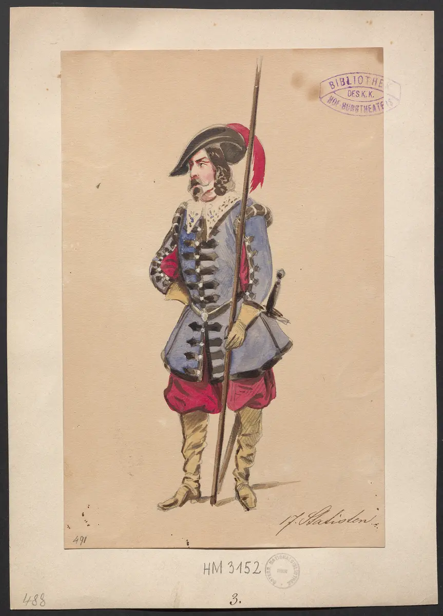 Griseldis, Titel der Serie: Figurinen des k.k. Hof-Burgtheaters