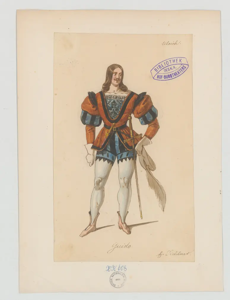 Guido von Ostenthal, Titel der Serie: Figurinen des k.k. Hof-Burgtheaters