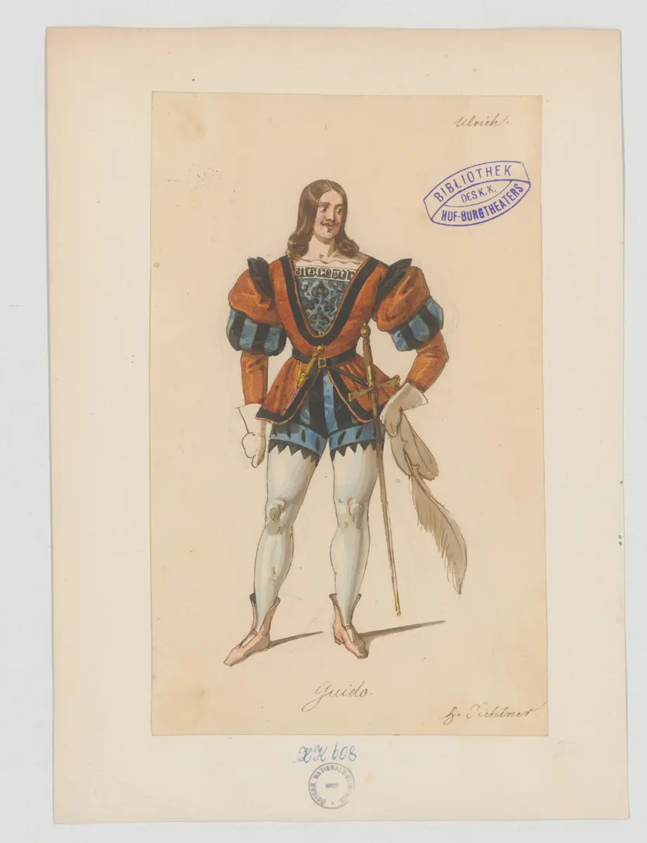 Guido von Ostenthal, Titel der Serie: Figurinen des k.k. Hof-Burgtheaters