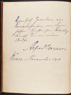 Gästebuch. Atelier Franz-Xaver Setzer, Wien