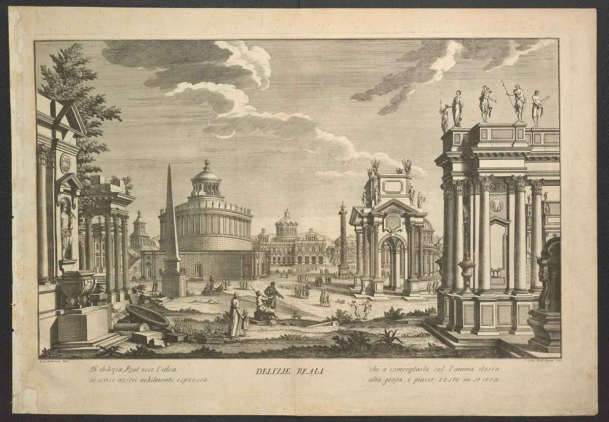 Sei disegni che rappresentano [...], Titel in Vorlageform: Delizie reali