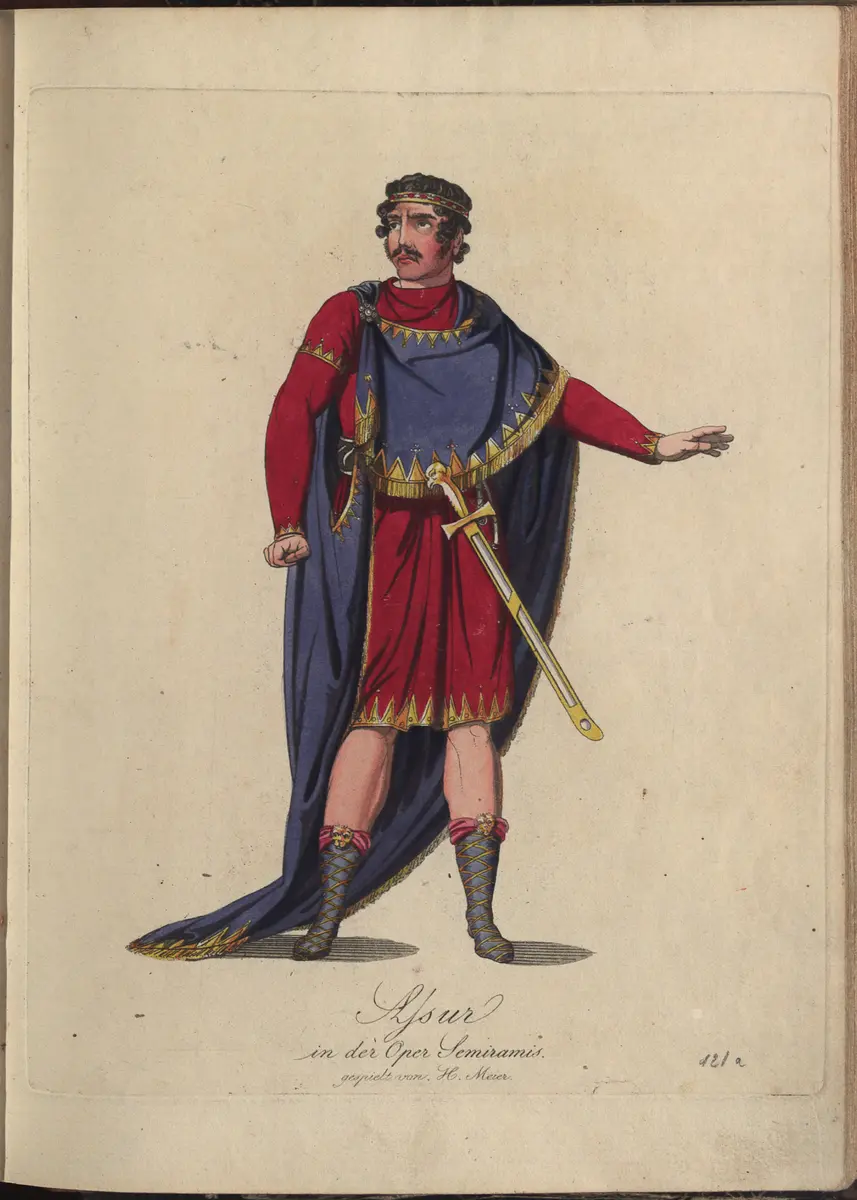 Semiramis, Titel der Serie: Auswahl schöner Costumes für Theater- und Ball-Anzüge