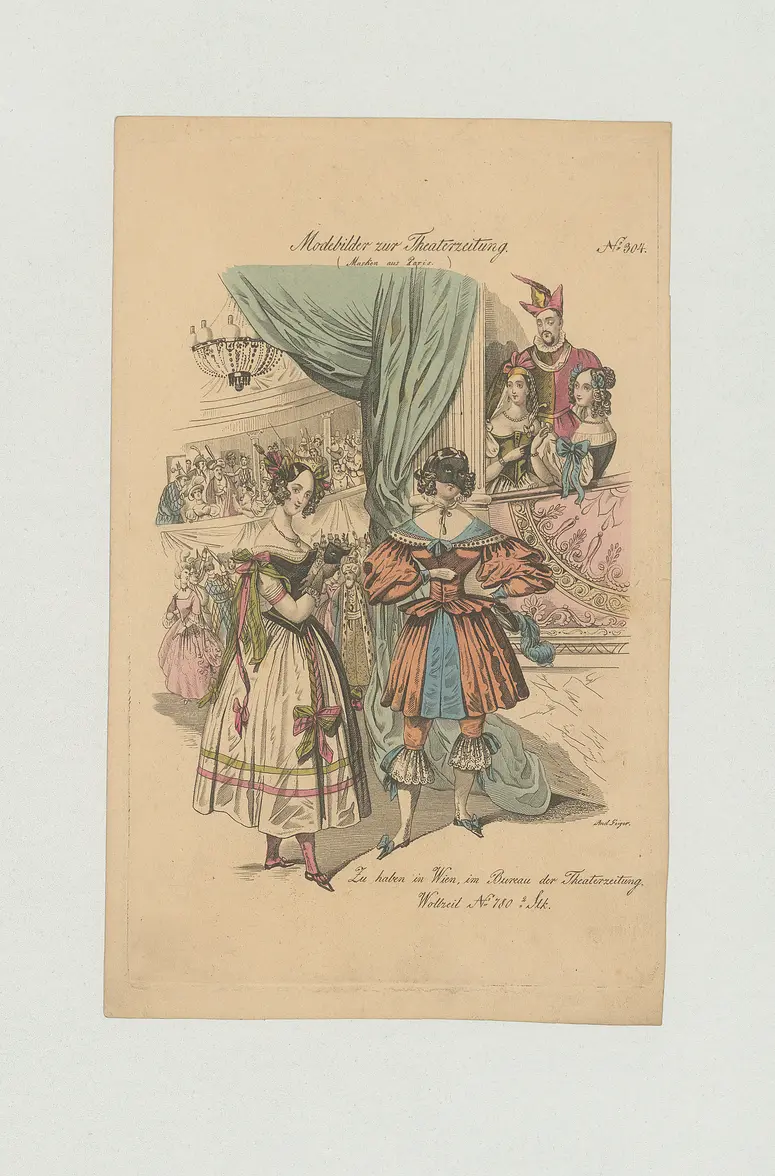 Modebilder zur Theaterzeitung, Name der Zeitschrift: Wiener Theaterzeitung