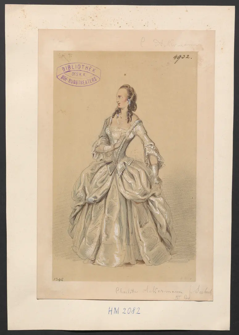 Charlotte Ackermann, Titel der Serie: Figurinen des k.k. Hof-Burgtheaters