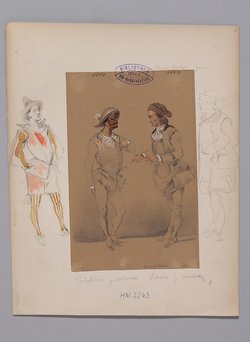 Der Diener zweier Herren, Originaltitel: Il servitore di due padroni, Titel der Serie: Figurinen des k.k. Hof-Burgtheaters