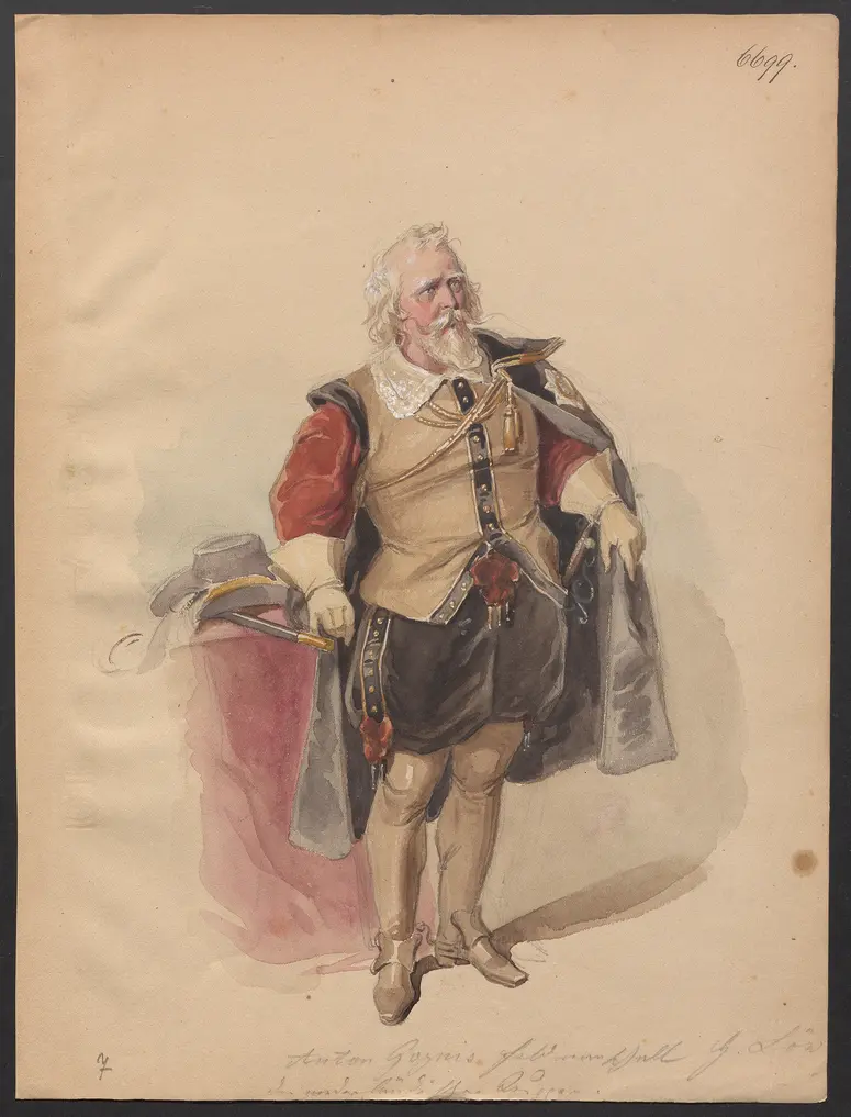 Don Juan de Austria, Titel der Serie: Figurinen des k.k. Hof-Burgtheaters