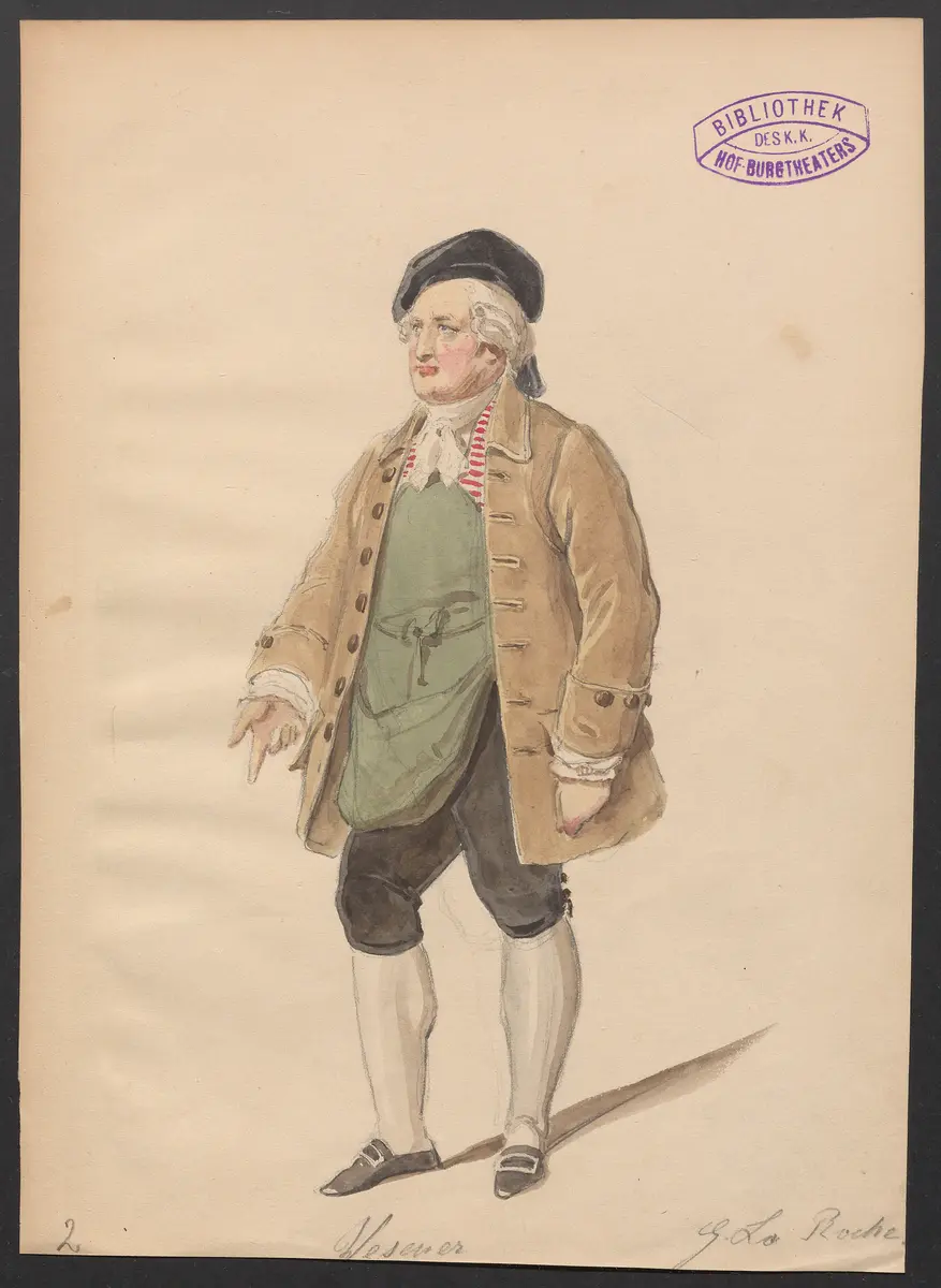 Soldatenliebchen, Titel der Serie: Figurinen des k.k. Hof-Burgtheaters