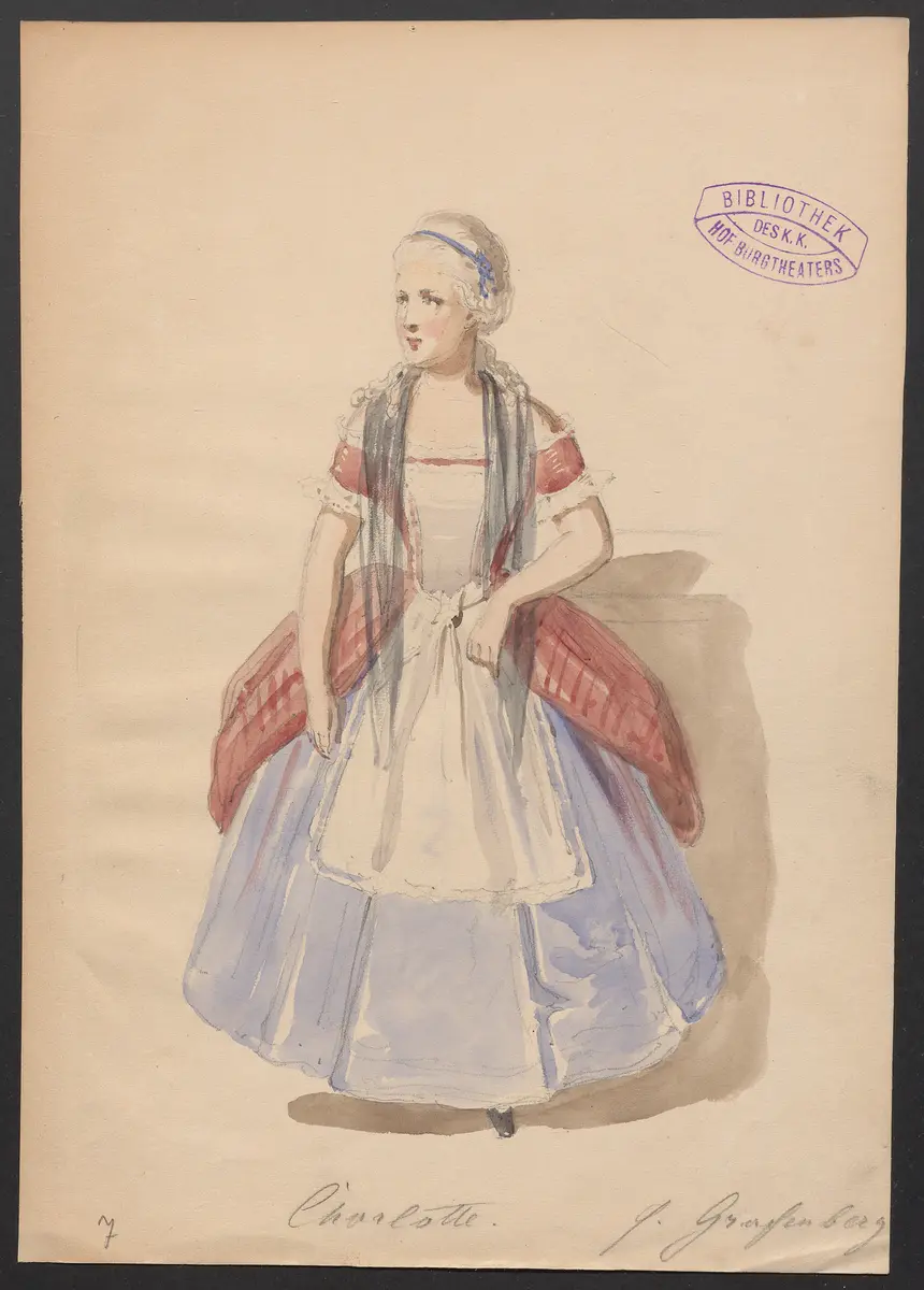 Soldatenliebchen, Titel der Serie: Figurinen des k.k. Hof-Burgtheaters