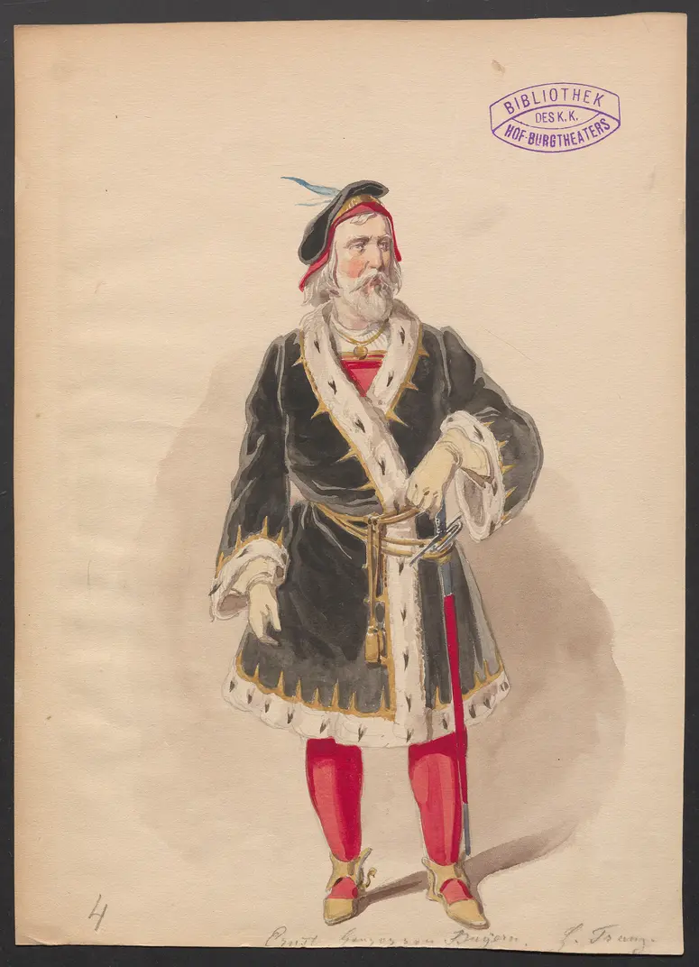 Herzog Albrecht, Titel der Serie: Figurinen des k.k. Hof-Burgtheaters