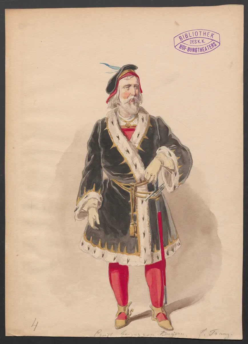 Herzog Albrecht, Titel der Serie: Figurinen des k.k. Hof-Burgtheaters