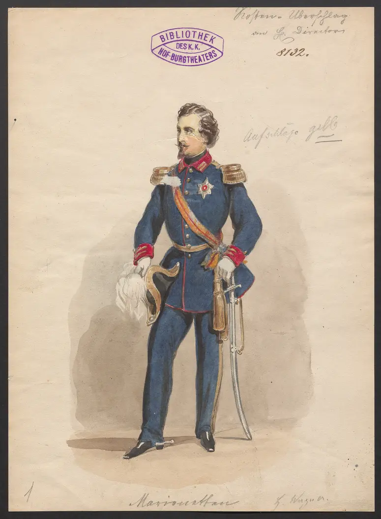 Marionetten, Titel der Serie: Figurinen des k.k. Hof-Burgtheaters