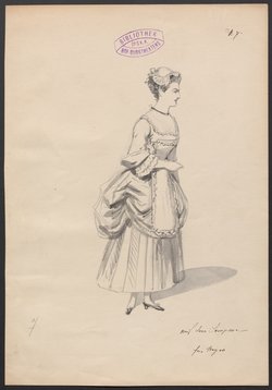 Miss Sarah Sampson, Titel der Serie: Figurinen des k.k. Hof-Burgtheaters