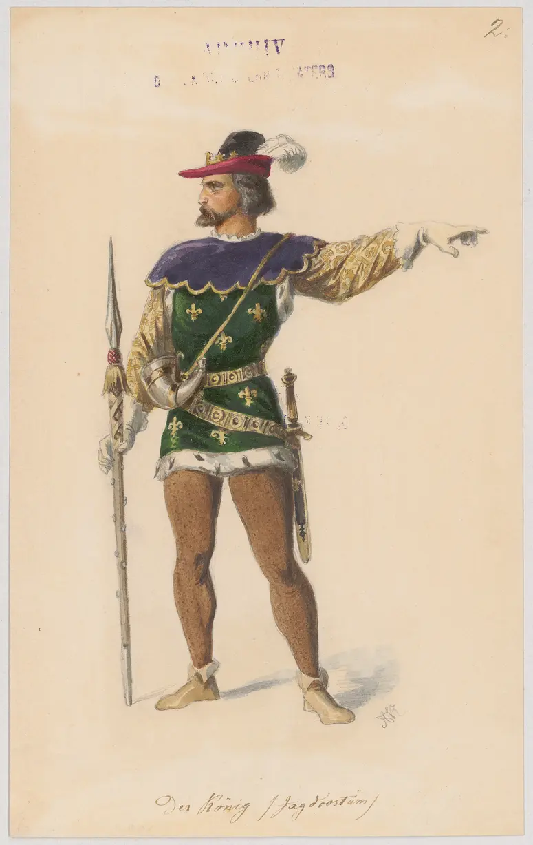 Euryanthe, Titel der Serie: Figurinen des k.k. Hofoperntheaters