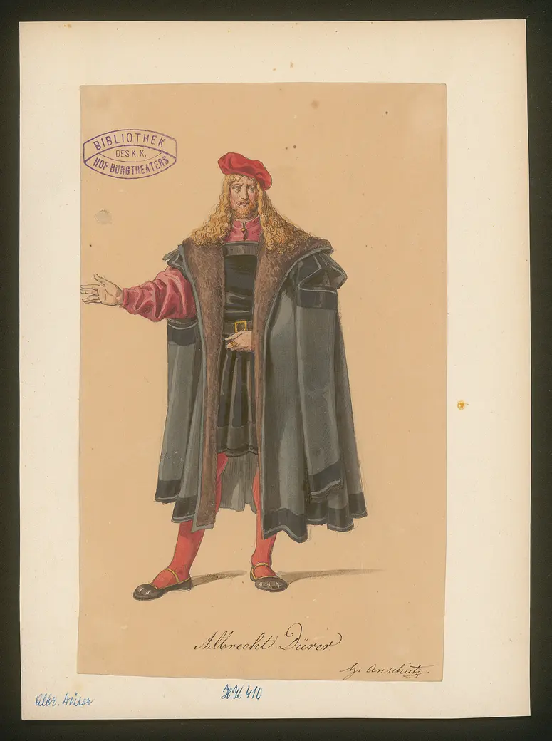 Albrecht Dürer in Venedig, Titel der Serie: Figurinen des k.k. Hof-Burgtheaters