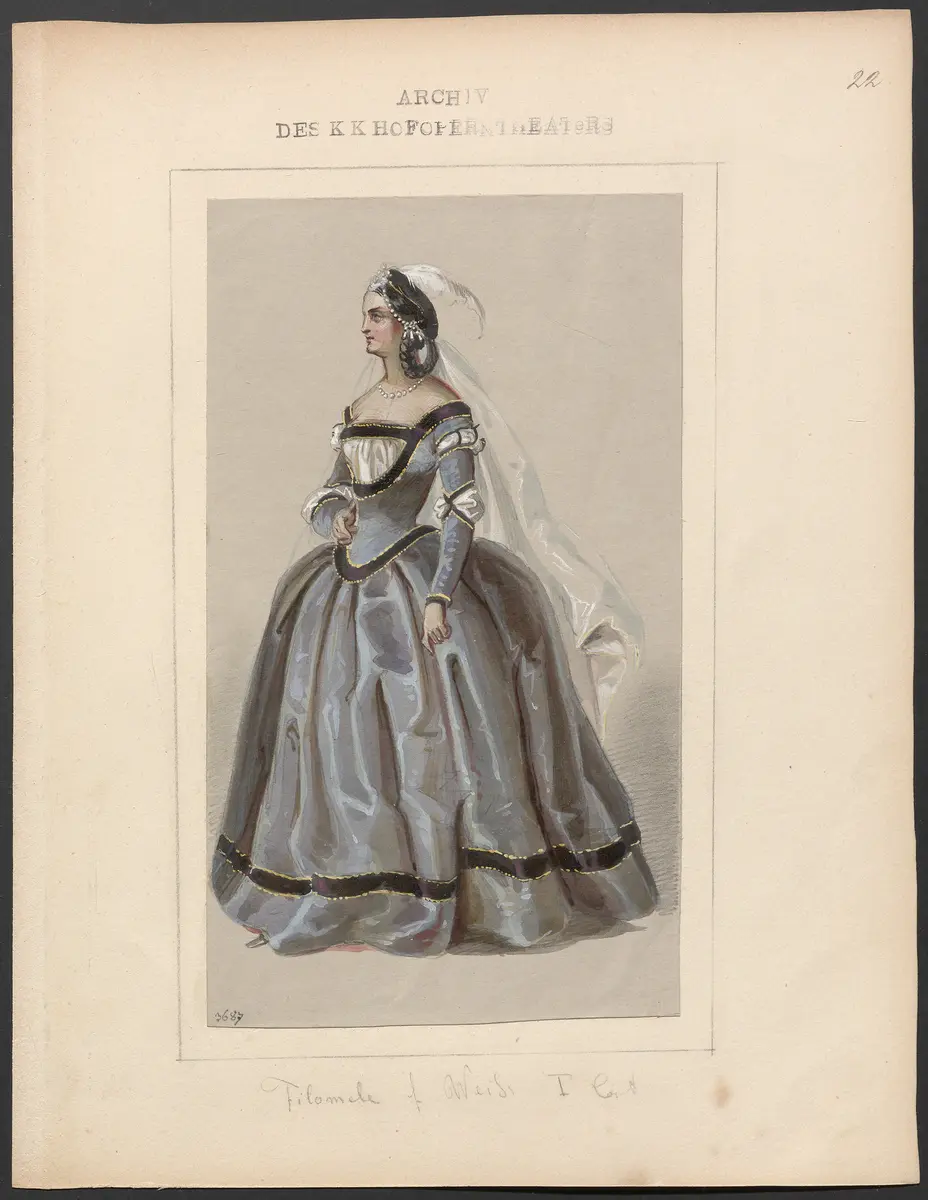 Königin Topas, Originaltitel: La reine Topaze, Titel der Serie: Figurinen des k.k. Hofoperntheaters