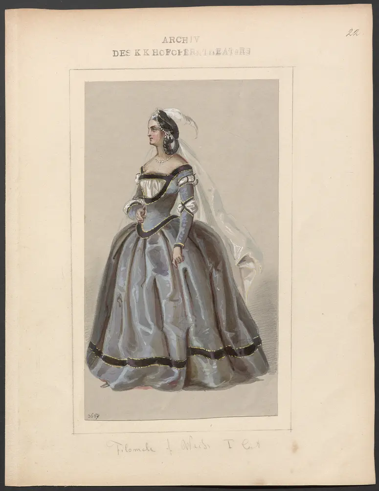 Königin Topas, Originaltitel: La reine Topaze, Titel der Serie: Figurinen des k.k. Hofoperntheaters