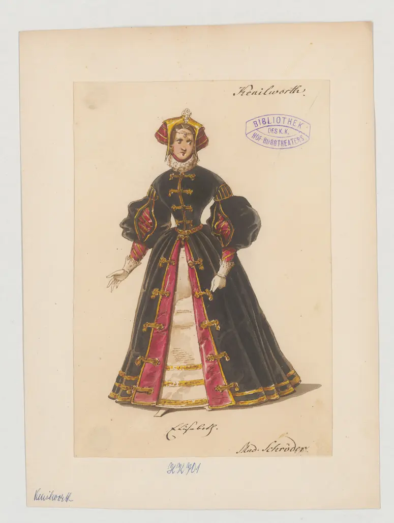 Kenilworth, Titel der Serie: Figurinen des k.k. Hof-Burgtheaters