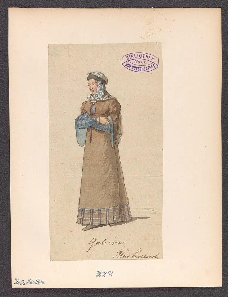 Das Haus Mac Alva, Titel der Serie: Figurinen des k.k. Hof-Burgtheaters