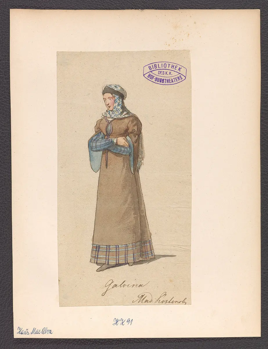 Das Haus Mac Alva, Titel der Serie: Figurinen des k.k. Hof-Burgtheaters