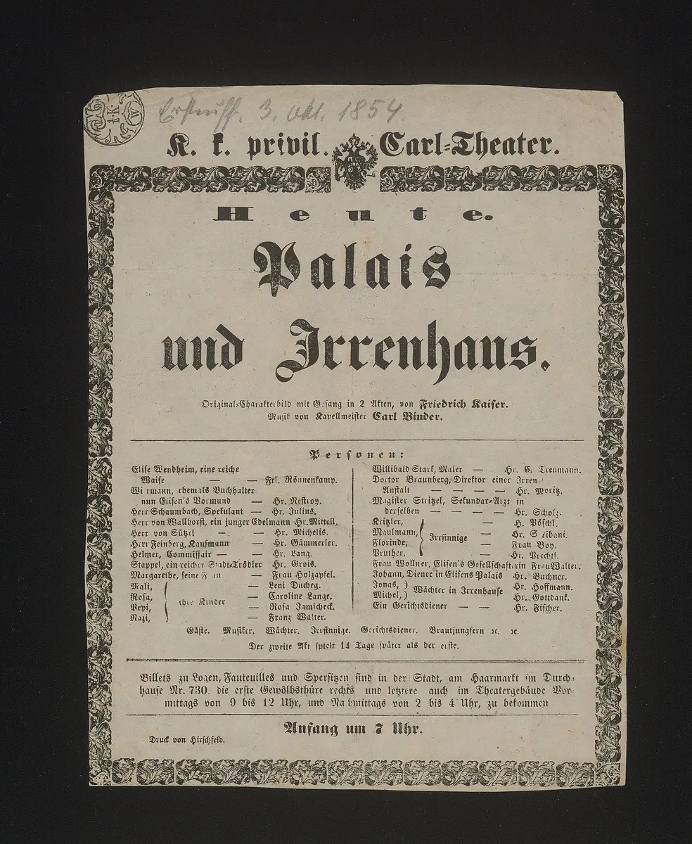 Palais und Irrenhaus