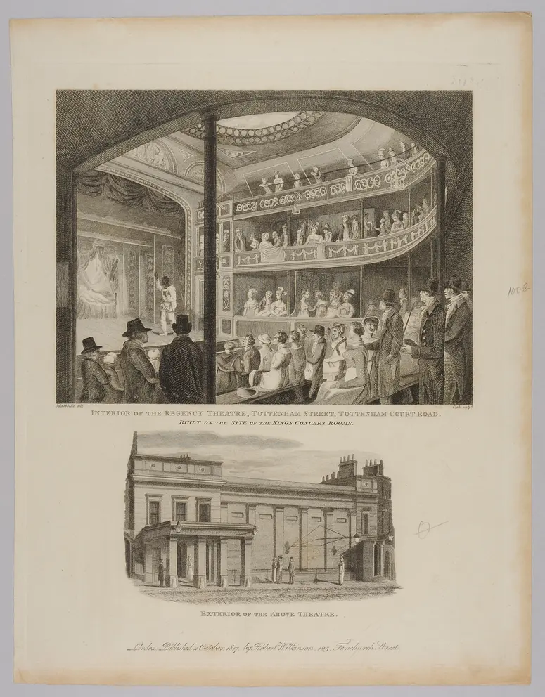 London, Regency Theatre, Titel der Serie: Londina illustrata