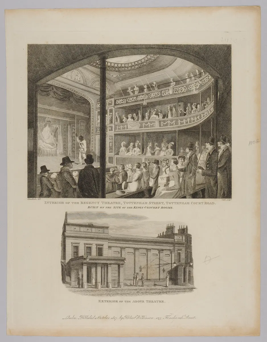 London, Regency Theatre, Titel der Serie: Londina illustrata