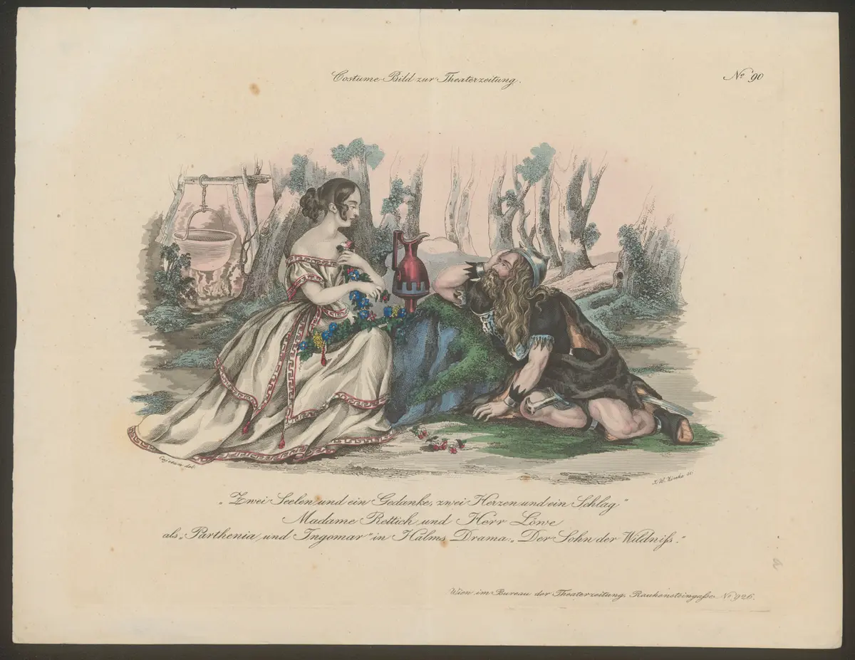 Der Sohn der Wildnis, Titel der Serie: Costume-Bild, Name der Zeitschrift: Wiener Theaterzeitung