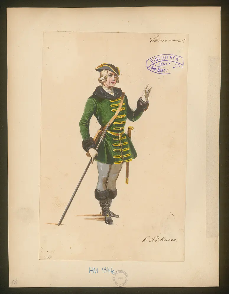 Struensee und die Deutschen in Dänemark, Titel der Serie: Figurinen des k.k. Hof-Burgtheaters