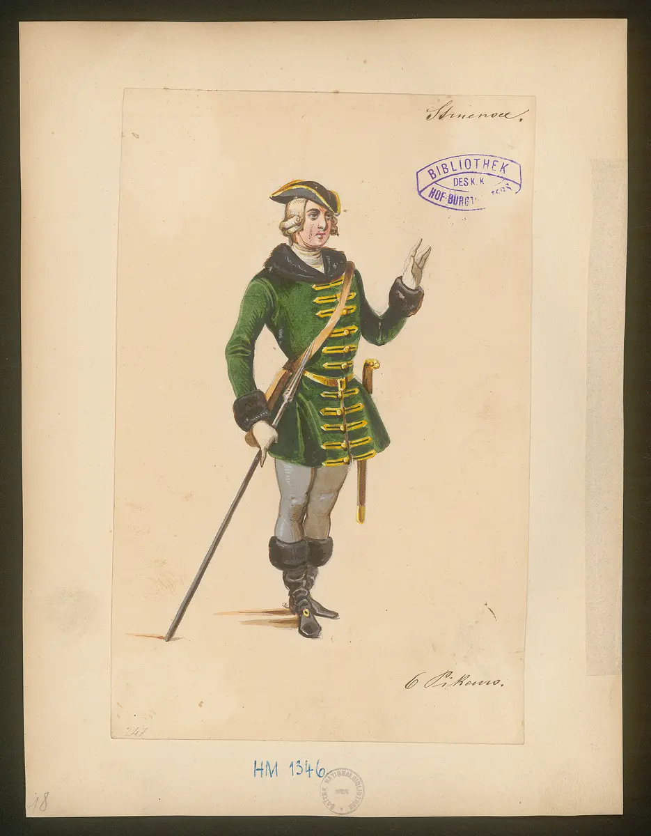 Struensee und die Deutschen in Dänemark, Titel der Serie: Figurinen des k.k. Hof-Burgtheaters