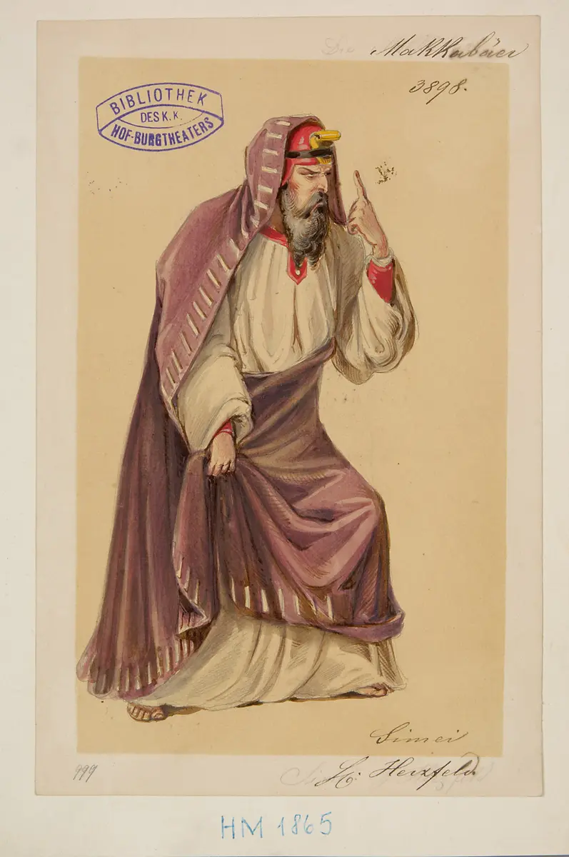 Die Makkabäer, Titel der Serie: Figurinen des k.k. Hof-Burgtheaters