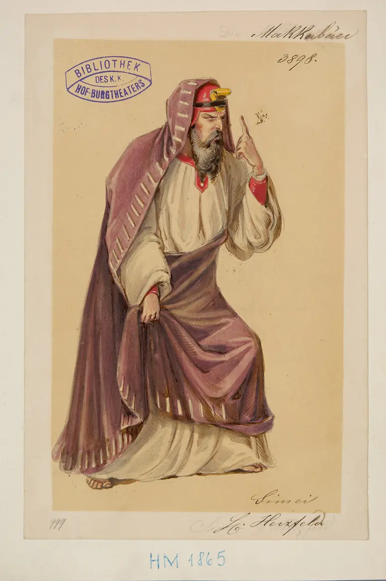 Die Makkabäer, Titel der Serie: Figurinen des k.k. Hof-Burgtheaters