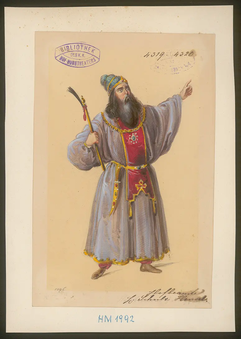 Alexander und Darius, Titel der Serie: Figurinen des k.k. Hof-Burgtheaters
