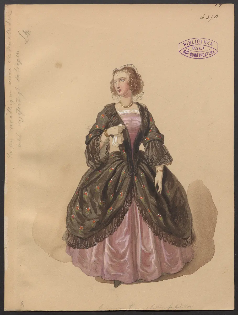 Crescentia, Titel der Serie: Figurinen des k.k. Hof-Burgtheaters