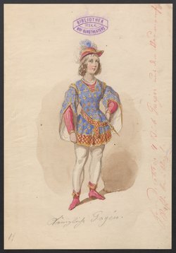 König und Bauer, Titel der Serie: Figurinen des k.k. Hof-Burgtheaters