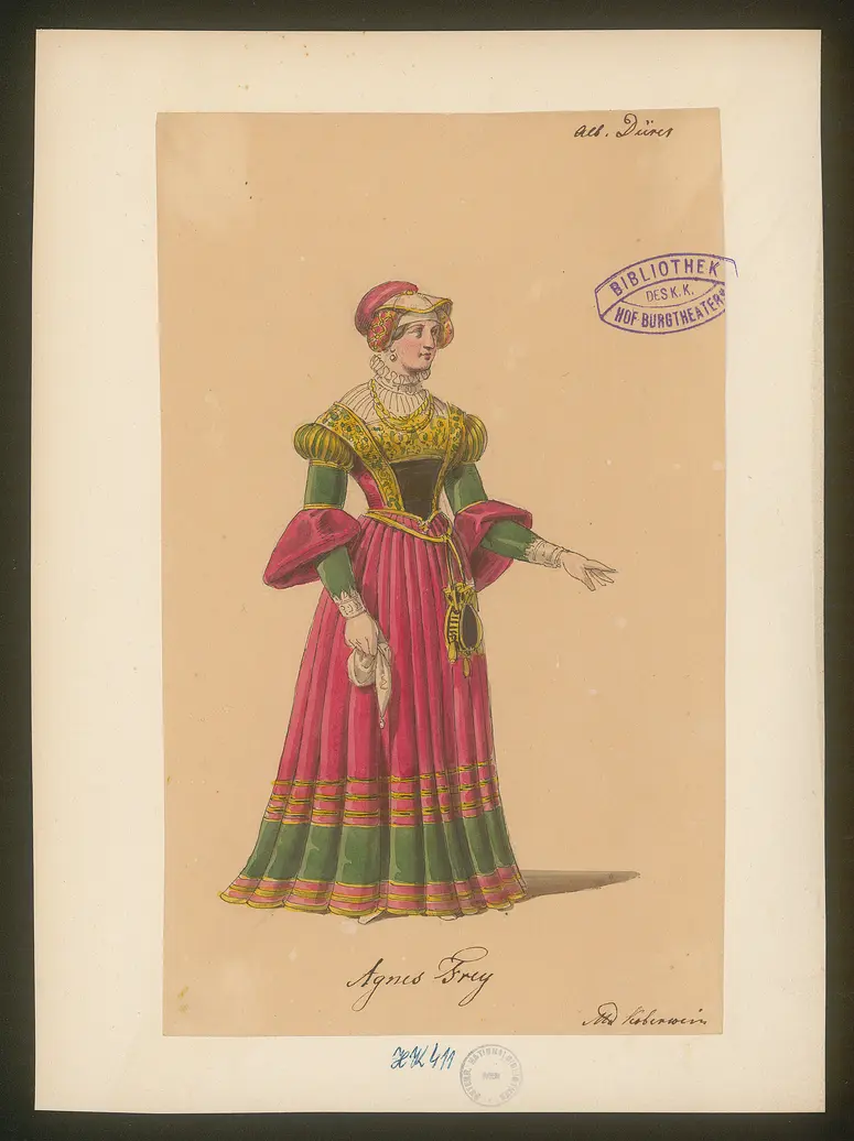 Albrecht Dürer in Venedig, Titel der Serie: Figurinen des k.k. Hof-Burgtheaters